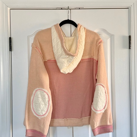 💕POL Mixed Fabric Quilted Button Jacket💕 - Picture 3 of 7